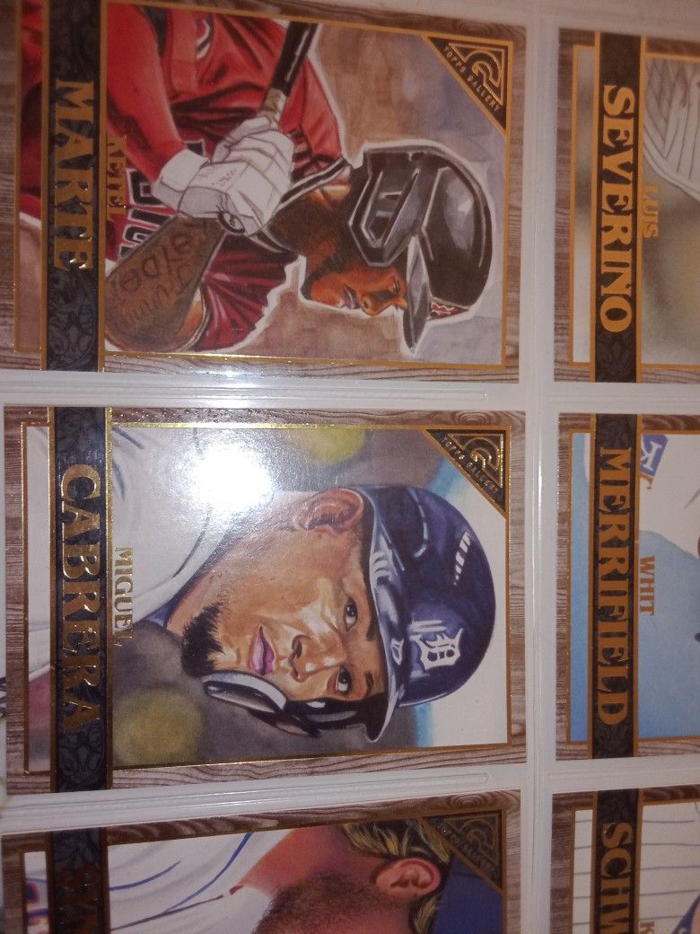 Lot Of 9 2020 Topps Gallery "Wood Canvas" Baseball Cards