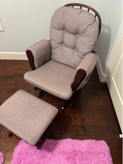 Gliding recliner and ottoman