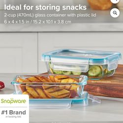 2 cup glass container, no lid