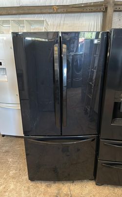 LG 3-Door Black Refrigerator
