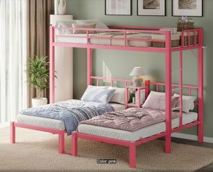 Metal triple bumk bed