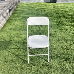 White Plastic Folding Chair – For Rent