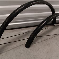 Hammered aluminum full-coverage fenders for 700c wheels/tires