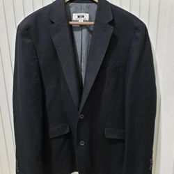 NWOT! JOSEPH ABBOUD Men's Linen/Cotton Textured Blazer (XL) Black