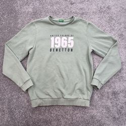 United Colors of Benetton 1965 Graphic Crewneck Sweatshirt Sage Green Youth K