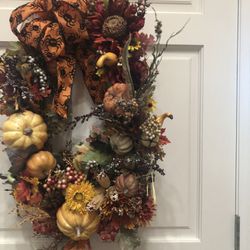 Fall / Thanksgiving/ Halloween Door Wreath