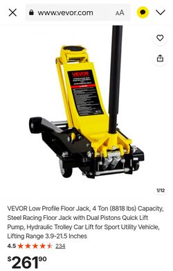 VEVOR Low Profile Hydraulic Floor Jack 4 Ton