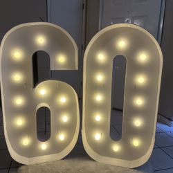 Large Birthday Number 60