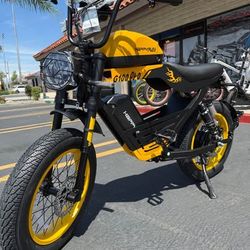 HappyRun G100 PRO | 6000W Peak | Dual Battery 72V 33Ah | 50 MPH | Black & Yellow