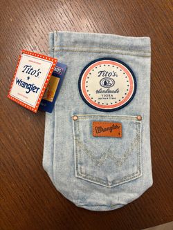 Tito's x Wrangler Denim Bottle Bag