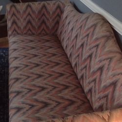 Camelback Sofa In Flame Print