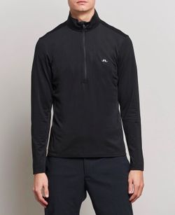J. Lindeberg Luke Half Zip Mid Layer NWT Black Men Small Golf Stretch