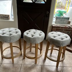 3 Bar Stools And Extra Bar Stool