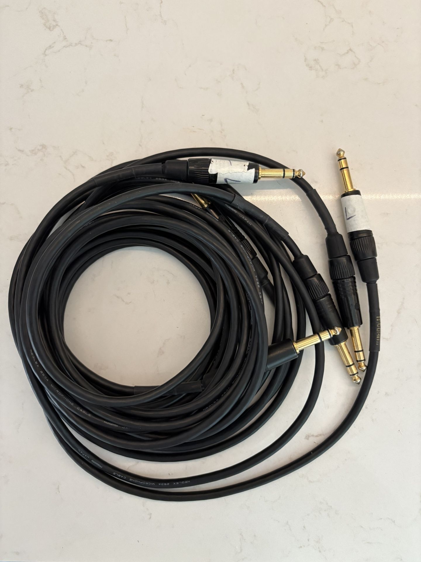 3 Mogami Gold TRS 1/4 Balanced Cabled