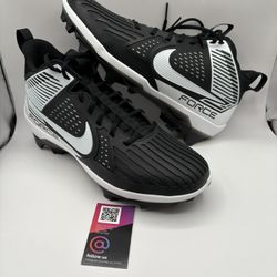 Nike Force Savage Pro 3 Mens Size 13.5 Football Cleats Black White