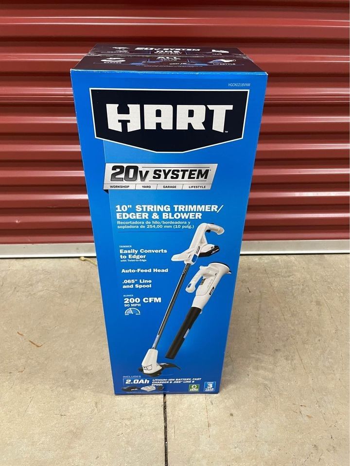 HART 20 Volt 10 inch String Trimmer/Bazooka Blower Combo Kit