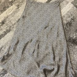 Satin Leopard Skirt