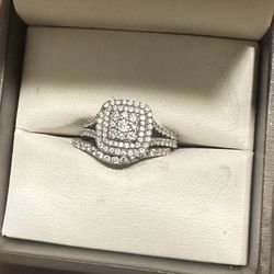 1.5 Karat Diamond Princess Cut Engagement Ring 