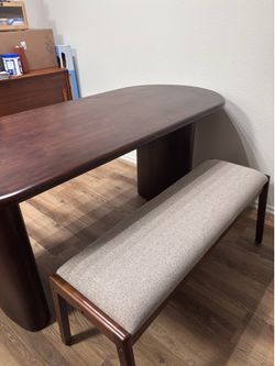 solid acacia wood dining table