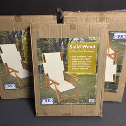 RIO Birch Wood Outdoor Recliners