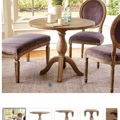World Market  Drop Leaf Table, Bench And Chairs