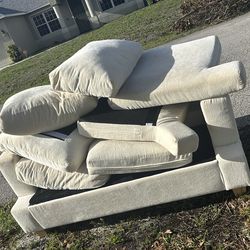 Two pieces removable covers sofa set free