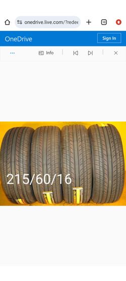4 New Tires For Sale 215/60/16 We Service Motorcycle Tires