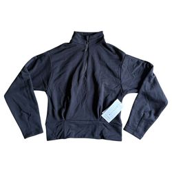 Athleta Altitude Polartec Half Zip Sweatshirt Size XS Black #427880 New w/Tags