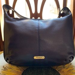 Navy Coach Purse With Tassel