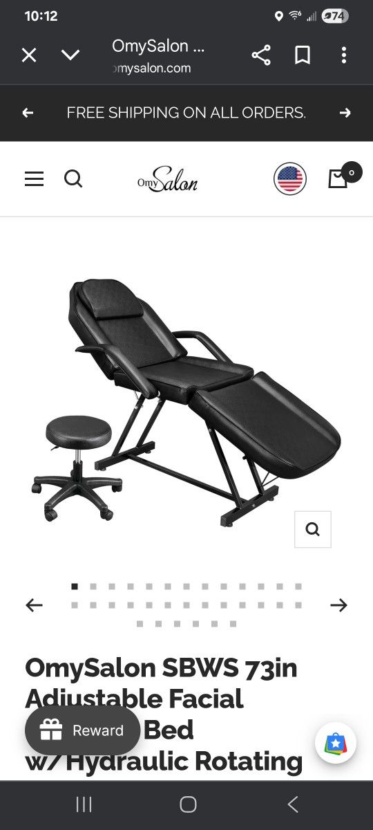 Tattoo ,Facials, Massage Table Bed 