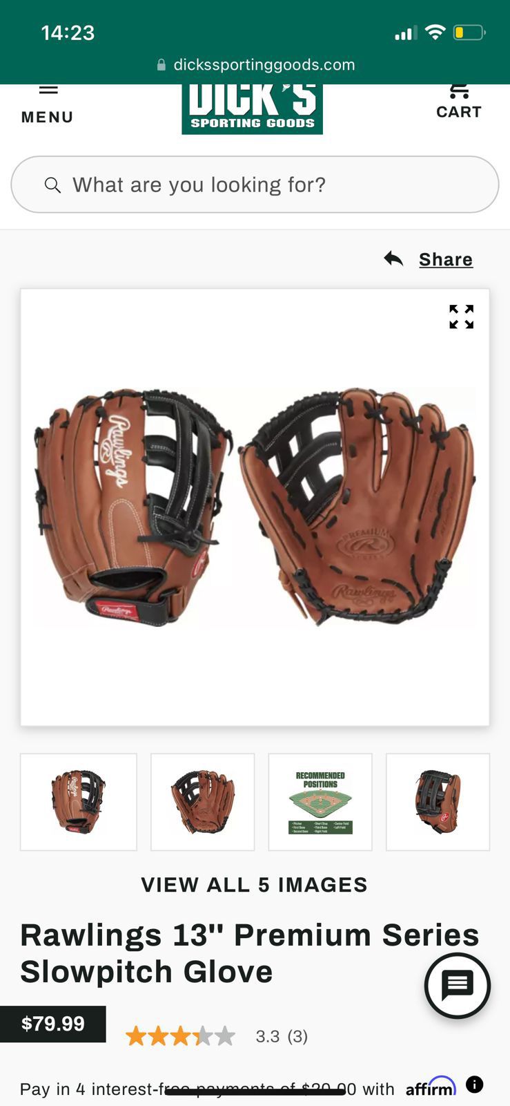 Softball Glove And Baseball Bat