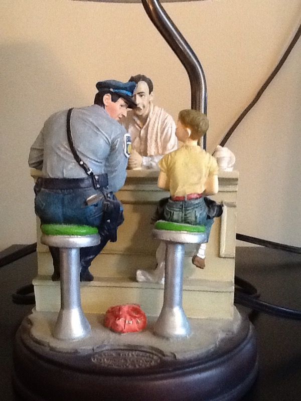 Norman Rockwell Policeman "The Runaway" lamp