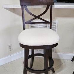 Rotating Wooden 4-Legged Stools