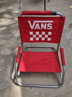 Vans Folding Beach Chair Red Checkerboard
