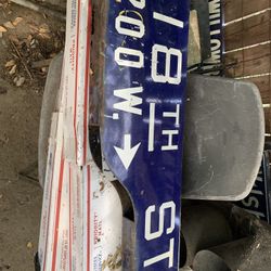 Old Porcelain Street Sign 