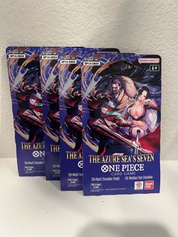 One Piece OP14 Card Game Azure Sea's Seven Booster Packs x4
