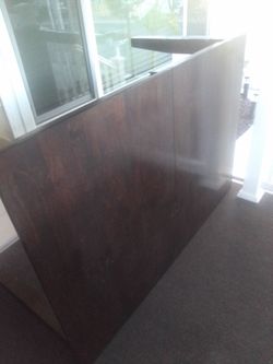 Solid wood kitchen table with six chairs