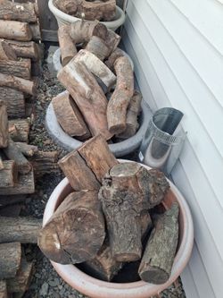 Large pots of fire Wood $10 each! Must GO!*wood only not Pots**