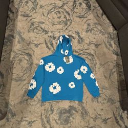 Lot of 6 Denim tears blue hoodies in small medium and large 