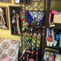Large sturdy heavy metal wine rack