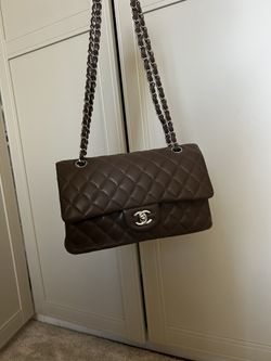 Authentic Chanel Classic Flap Medium Brown Lambskin