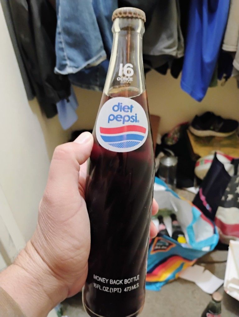 Vintage Sealed Soda Bottle Duet Pepsi 1970s