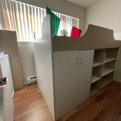 Loft Twin Loft Bed  With Storage 