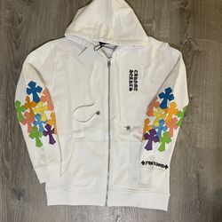 chrome hearts zip up hoodie size (M)
