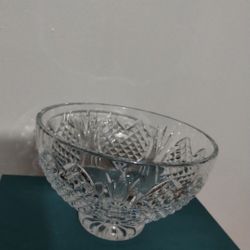 WATERFORD CRYSTAL WEDDING FOOTED BOWL 8"×6" 