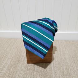 BROOKS BROTHERS Men's 346 Pure Silk Striped Neck Tie (60"x3.25") Made In USA 