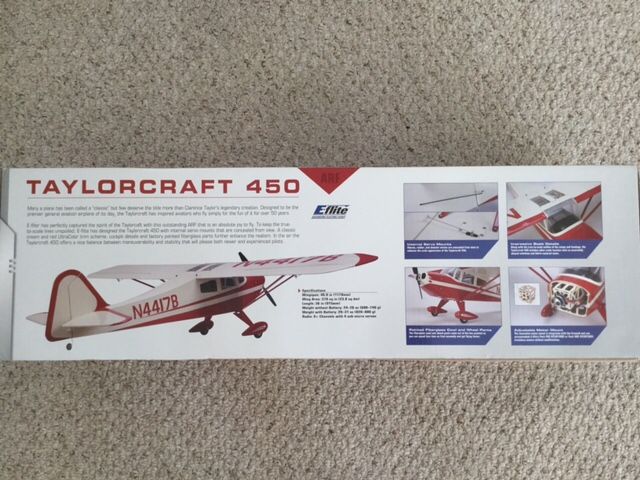 E flite taylorcraft 450 deals