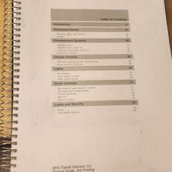 2010 Ford Transit Connect Manual Book