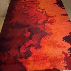 Price Drop!  Vintage Rya Rug 9 X 12 