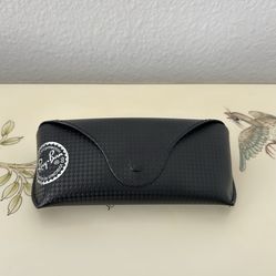 LIKE NEW! Original Ray Ban Sunglass Eyeglass Case (ONLY) - Black Textured Carbon Fiber - Snap Closure